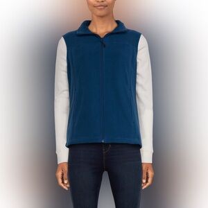 BOGO Natural reflections fleece ocean blue vest large